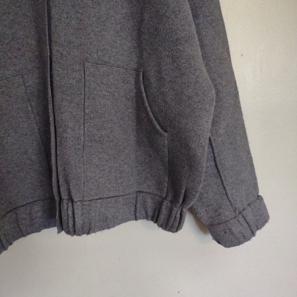 Mango (MNG) Womens Gray Knitted BomberJacket SizeL - Picture 5 of 8